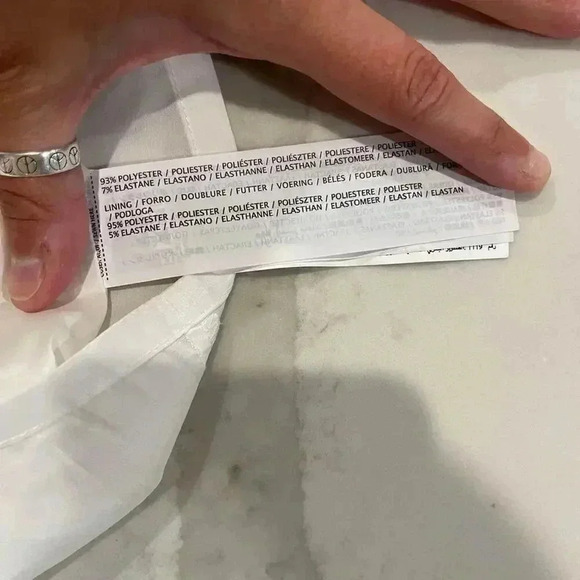 Mango Basics Sweetheart Neckline Asymmetrical Zipper White Dress Women’s Size 6 - Picture 6 of 6